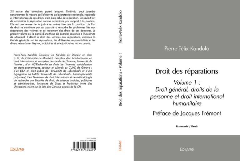 Droit des réparations : Droit général, droits de la personne, droit international humanitaire et accès des victimes à la justice